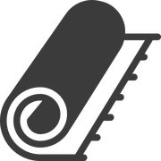 Rolled carpet icon.